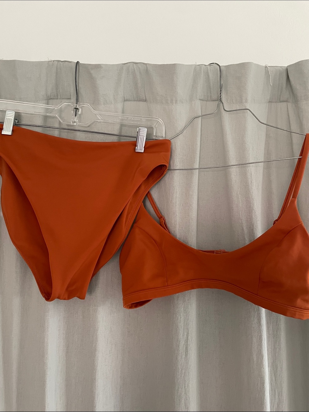 Parade Rust Orange Bikini Set - Bralette Top & High Waist Bottom